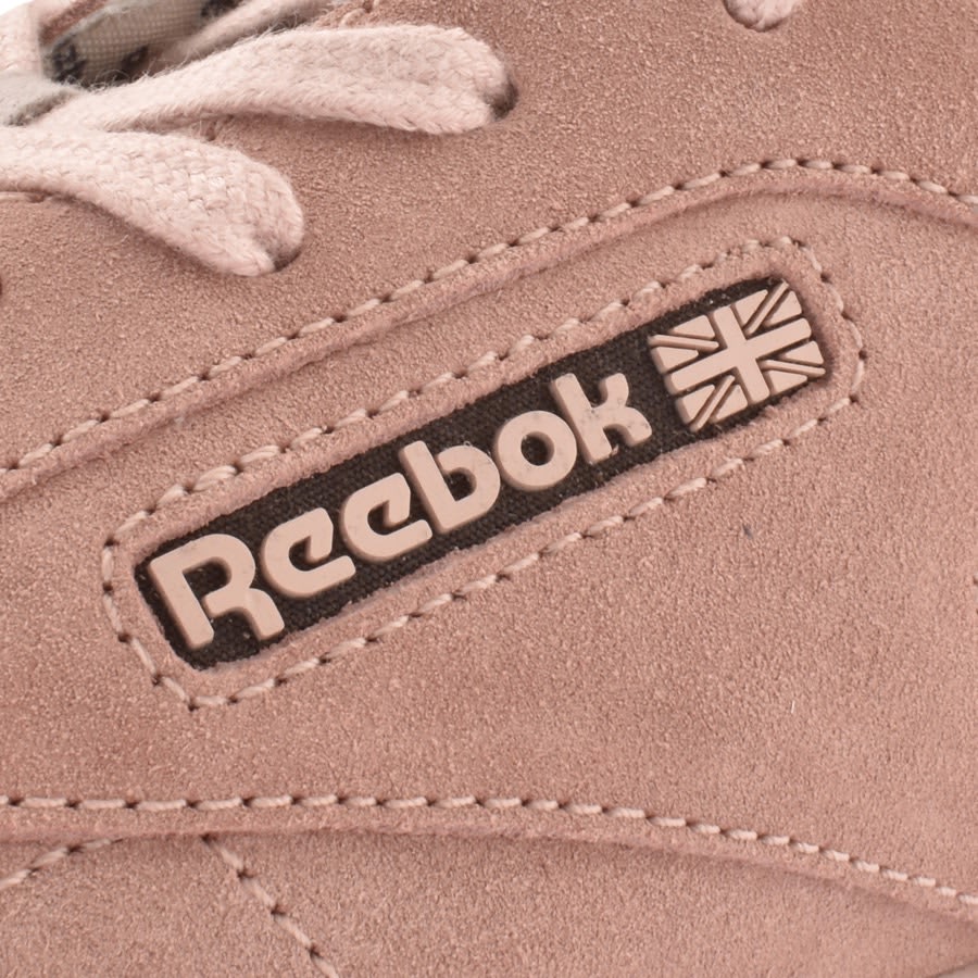 Pink suede reebok classics hot sale